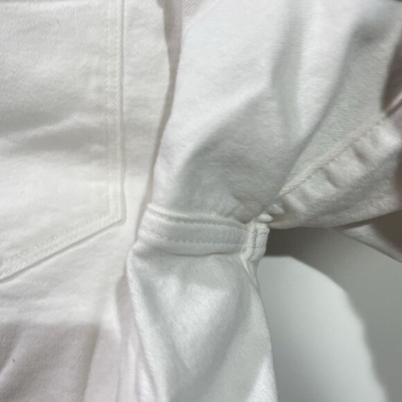 Madewell Curvy High Rise Denim Shorts White Frayed Hem Women Size 27 - Picture 7 of 12